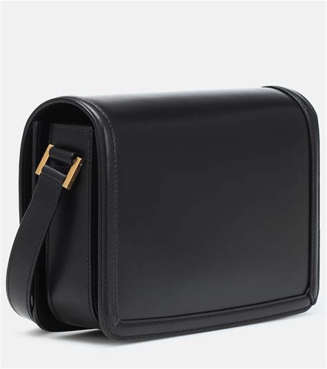 Solferino Medium leather crossbody bag in black 